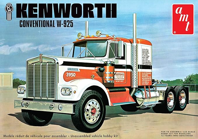 Amazon Amt 1 25 ケンワース W925 コンベンショナル トレーラーヘッド プラモデル 通販