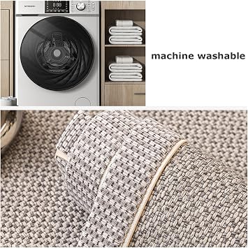 Woven Cotton and Linen Sofa Cover,Non-Slip Sofa Cushion,New 2024 Backrest Cover Cloth for All Seasons Decorative Sofa Slipcovers Sofa Bed Throw Cover for Living Room(G,90x120cm)