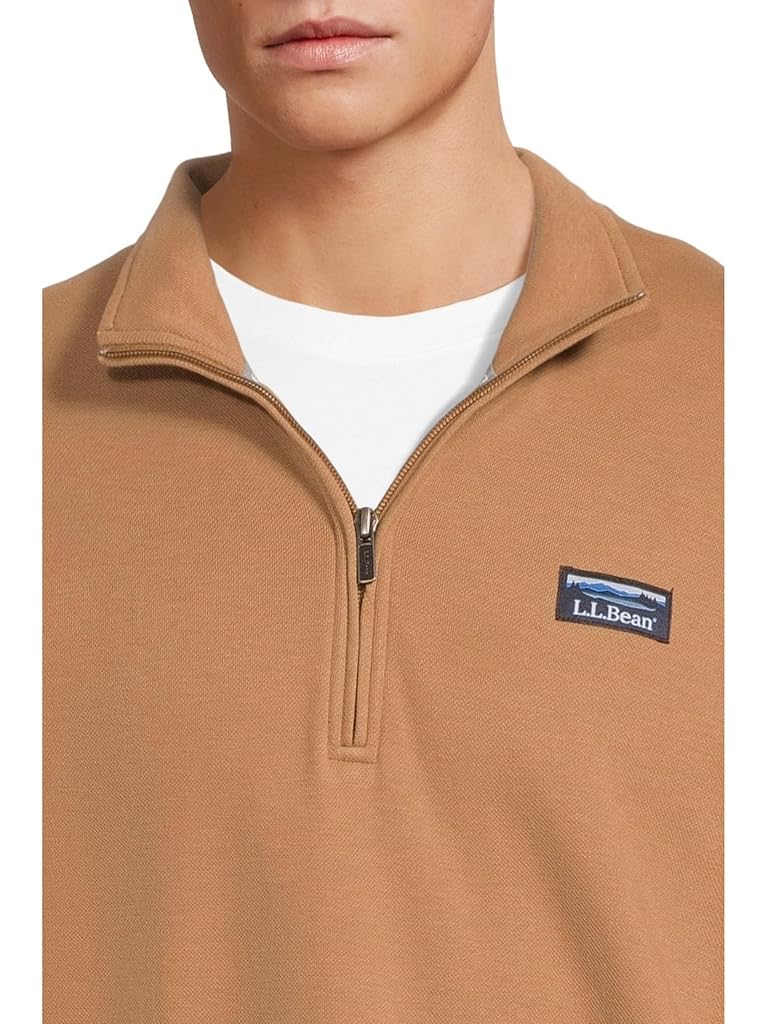 Brown L.L.Bean Comfort Stretch Performance Pique 1/4 zip