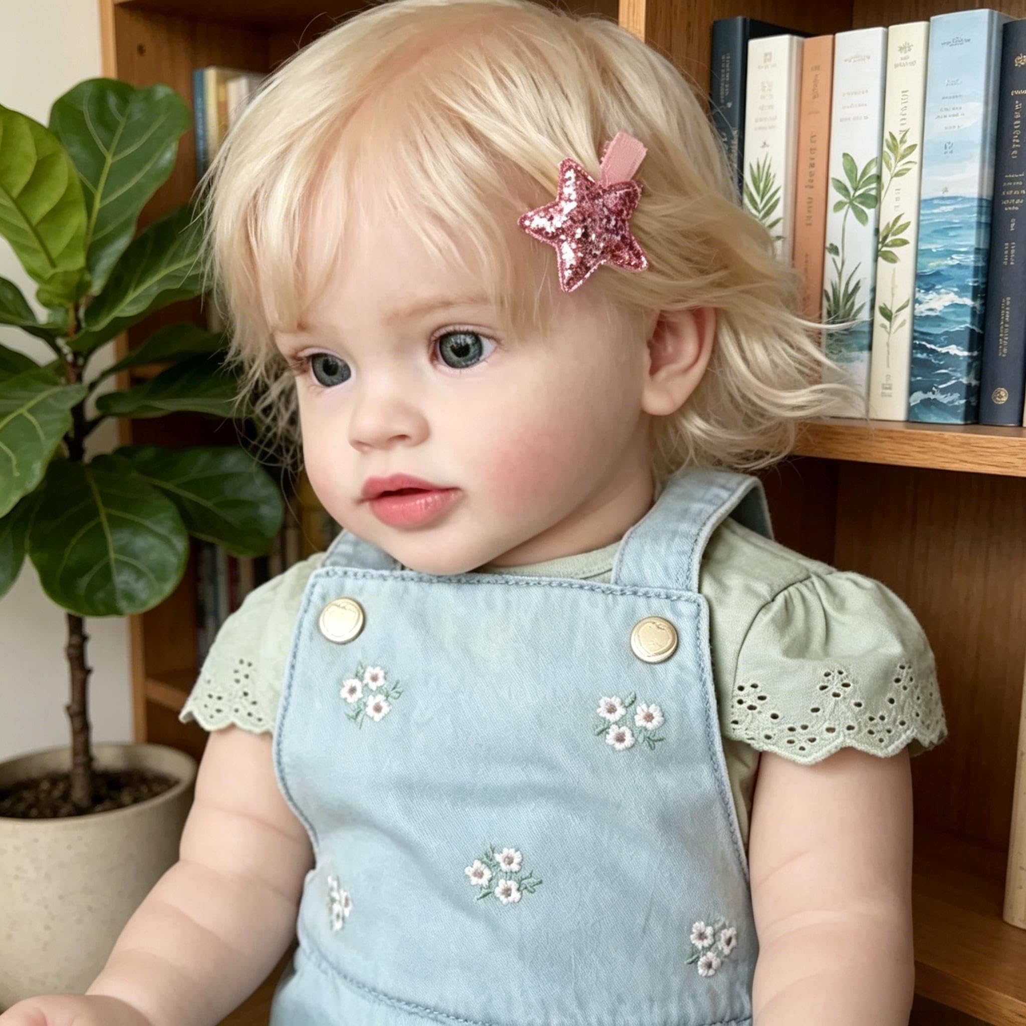 26 Zoll Reborn Babypuppen Blond Mädchen Pippa Realistische Reborn Kleinkind Puppen Lebensechte Neugeborene Puppe Weicher Stoffkörper und Vinyl Gliedmaßen Real Life Kleinkind Puppe mit