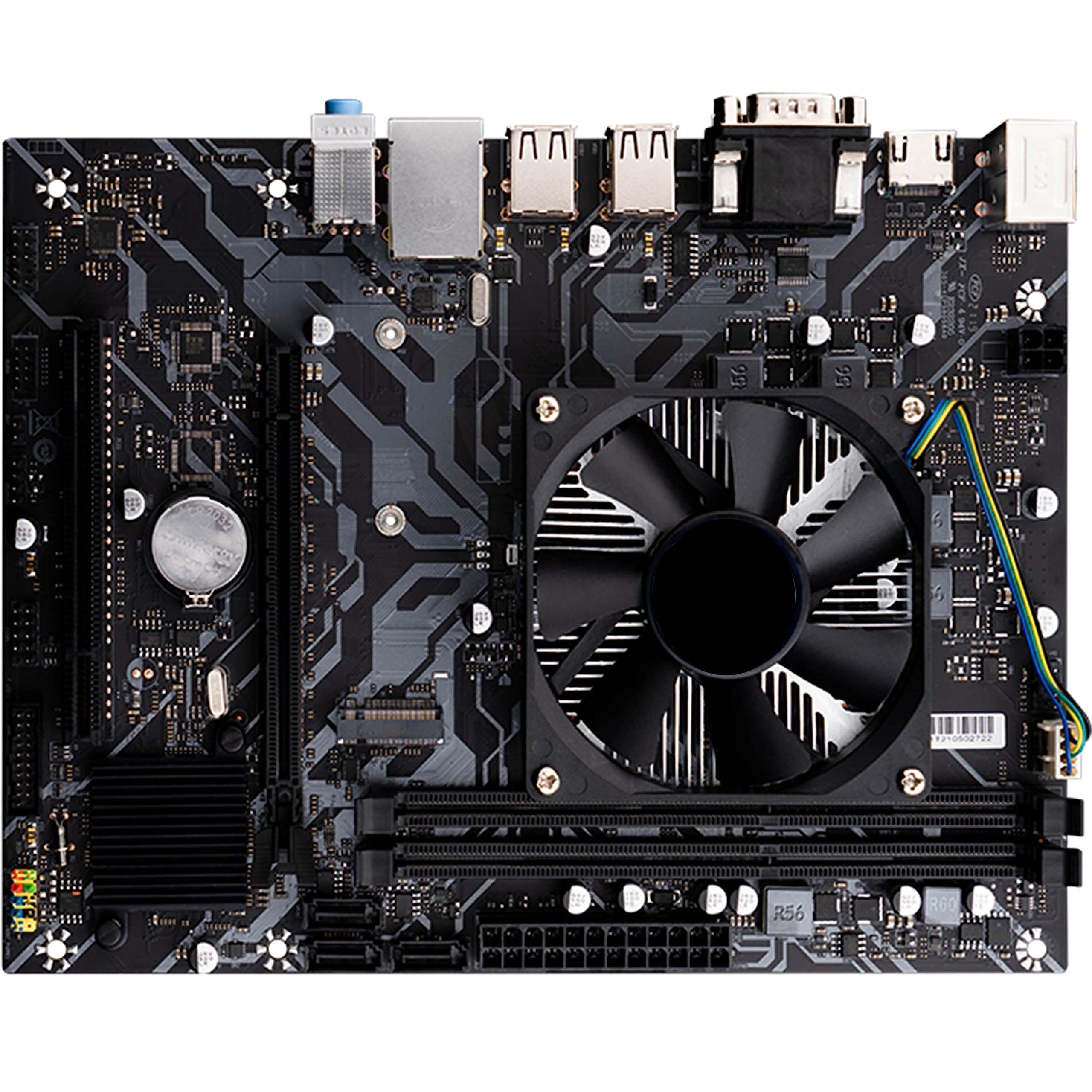 SIMPLETEK – Scheda Madre con Processore integrato dissipato - microATX | 2 x DDR3 + Slot M.2 e SATA | HDMI VGA RS232 PS/2 USB 2.0