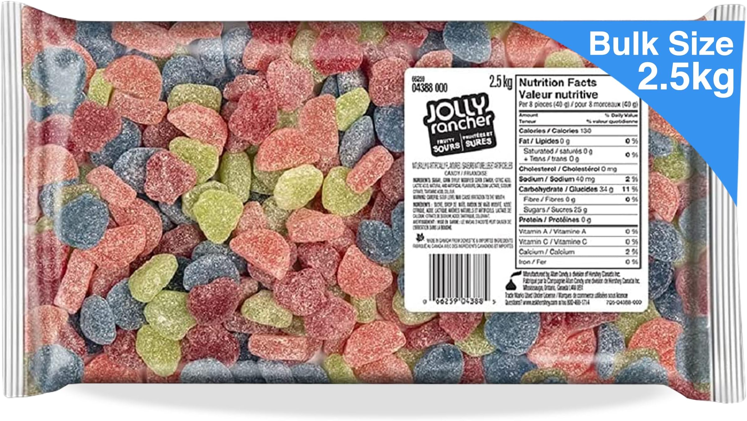 Jolly Rancher Fruity Sours Gummies, 2.5kg/5.5 lbs. Bag