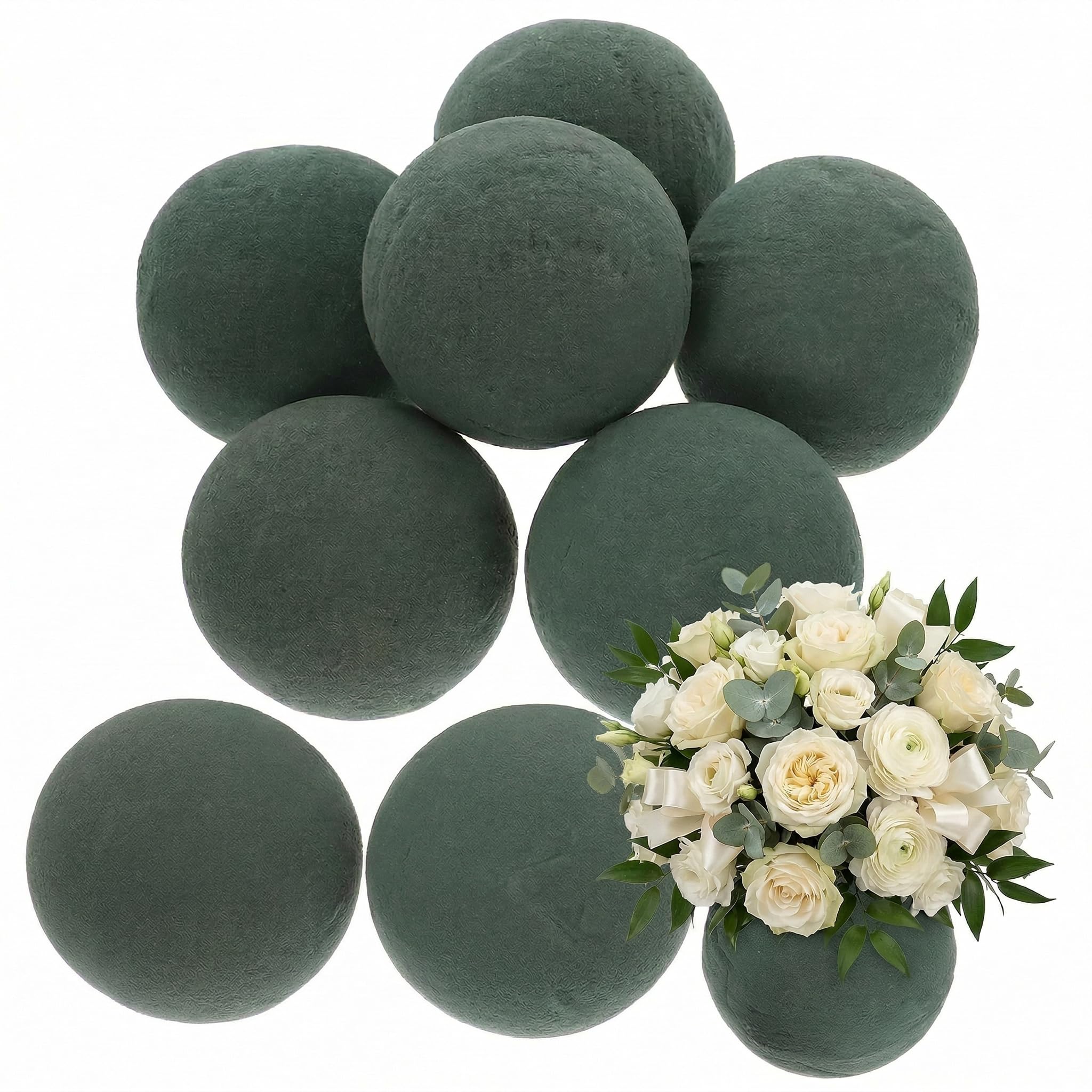 Mousse pour arrangements floraux de mariage, lot de 8 boules pour centre de table romantique