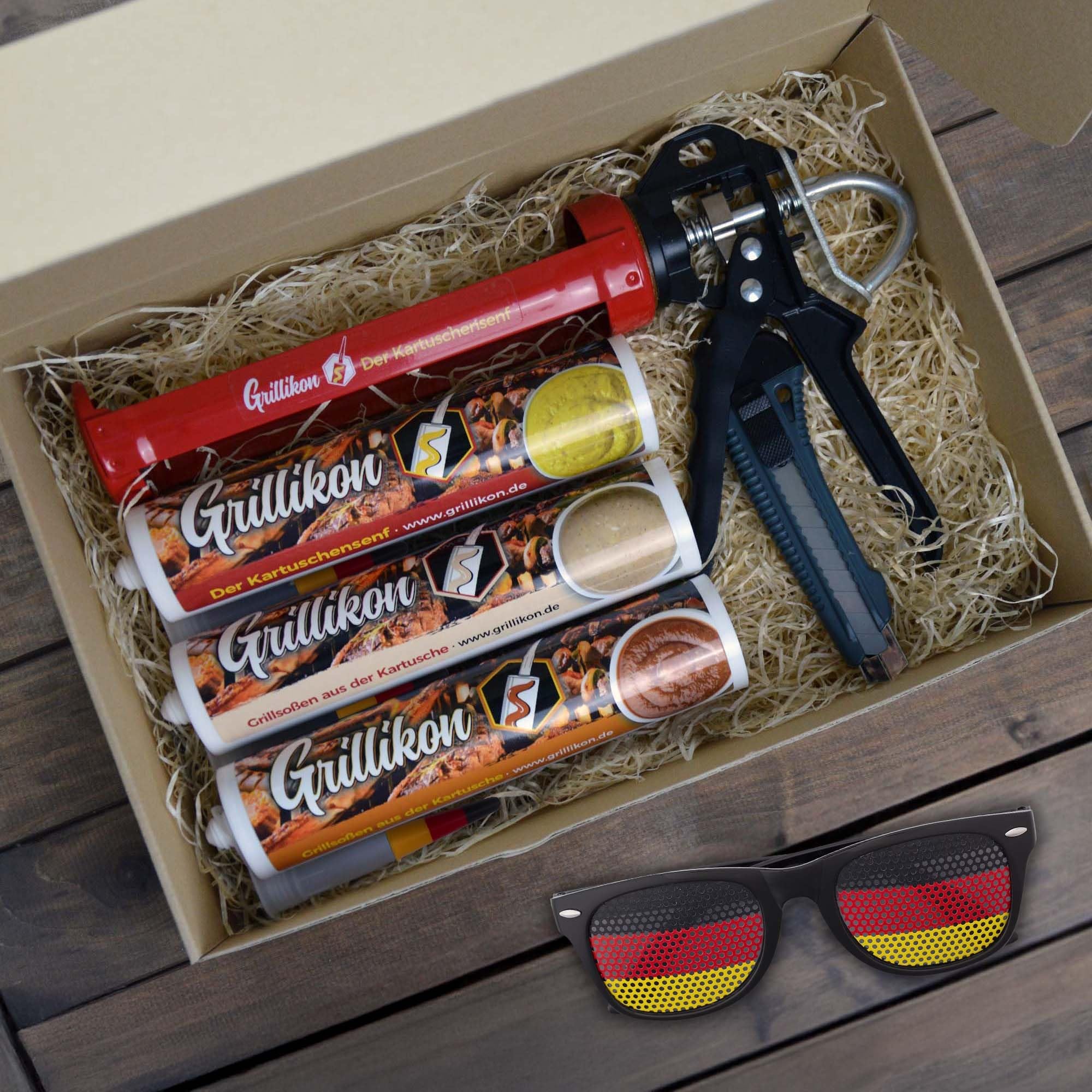 Grillikon Geschenkset WM-Edition 3x Mix 300 ml Kartusche
