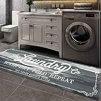 Vista 21 de Pauwer - Alfombra de corredor para lavandería de 20"x60", impermeable, de goma, antideslizante, alfombra de cocina para piso, lavable, alfombra