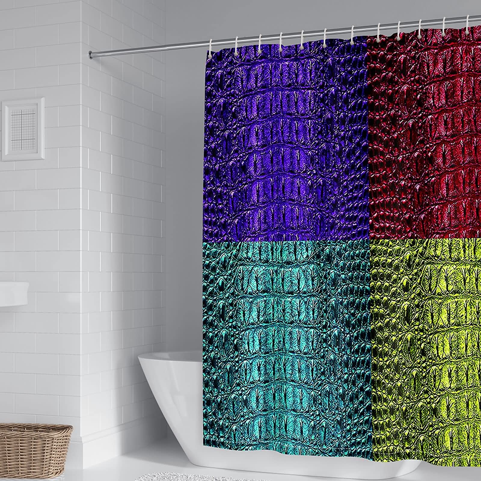 Rideau de douche polyester multicolore pour dynamiser la salle de bain