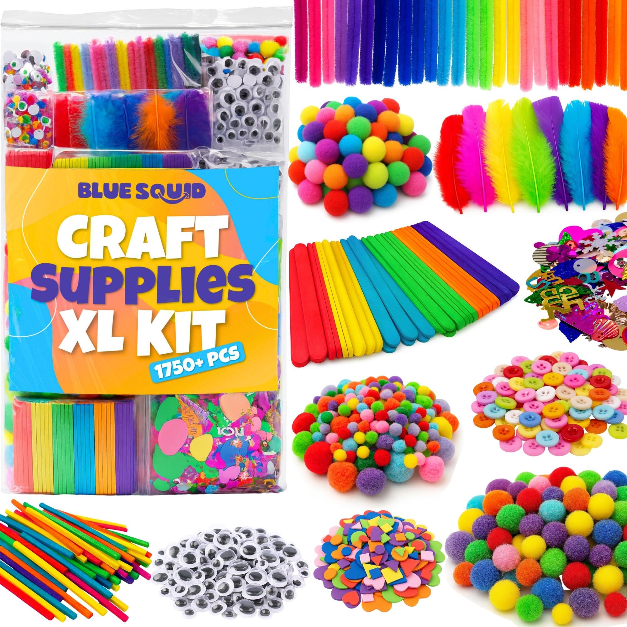 Blue Squid 1750+pcs Craft Kit