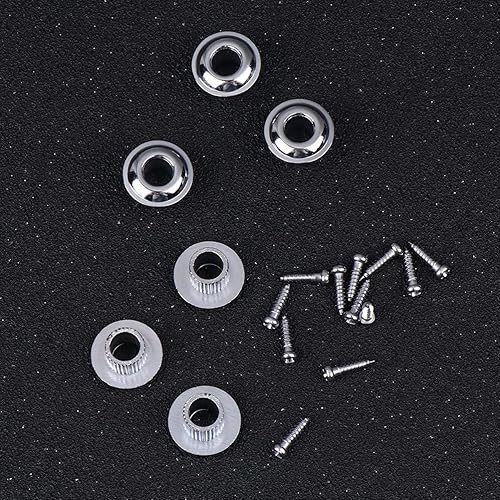Miniatura 5 de 2 juegos de afinador de guitarra semiclutinado, casquillos de adaptador de buje de conversión, bujes de afinador de guitarra con tornillos de