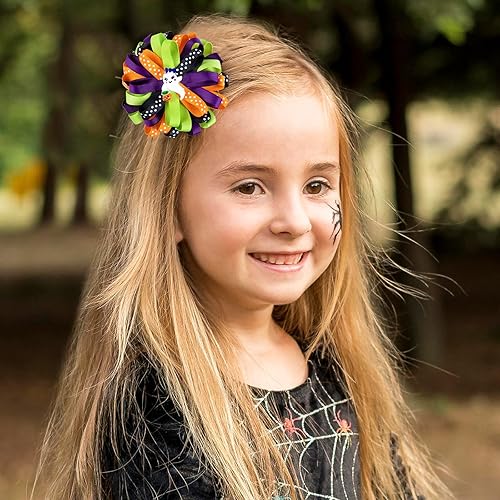 Miniatura 3 de Pinzas para el pelo de Halloween Korker para niñas, araña, fantasma, calabaza, corker rizado, cinta de corker para animar, aligátor, pasadores