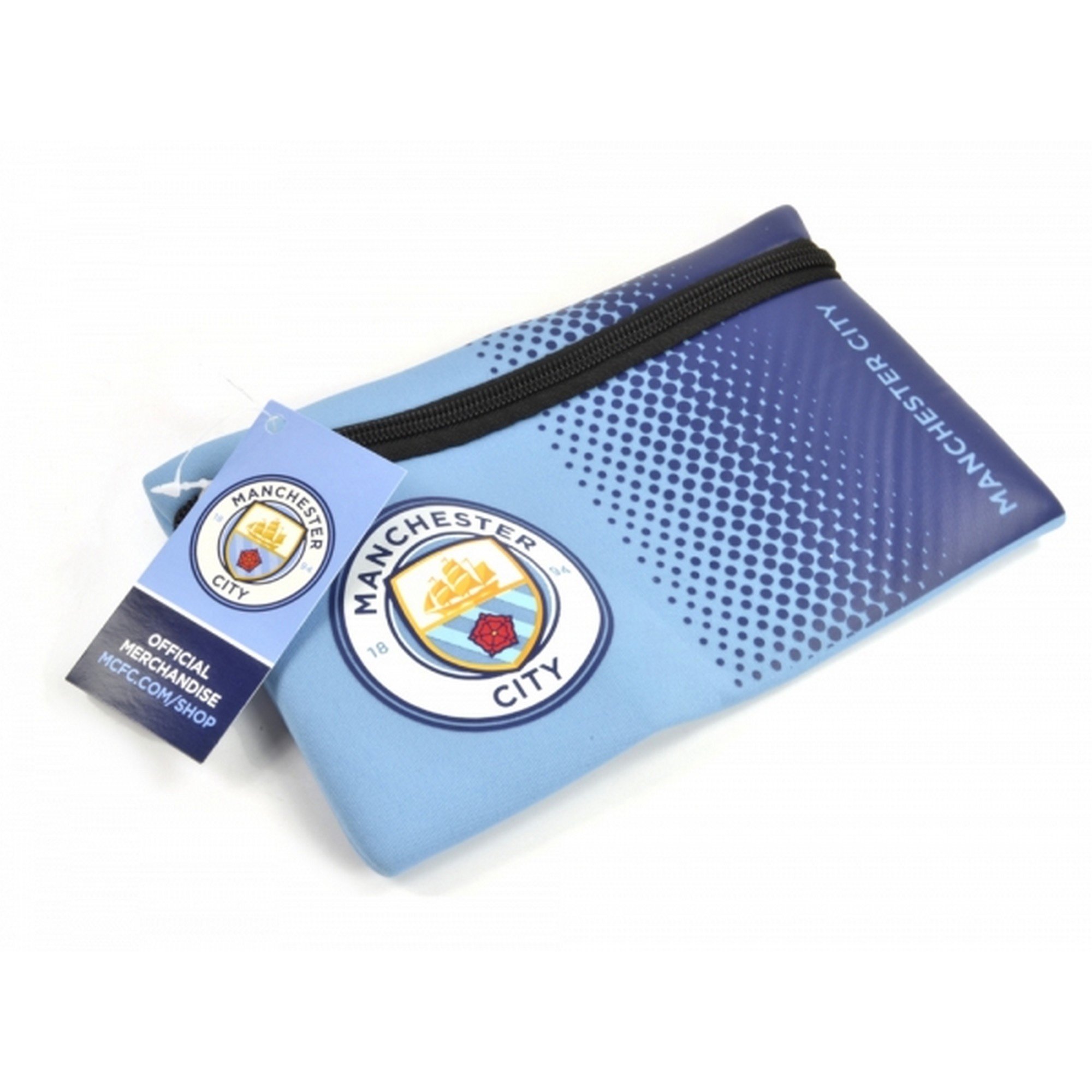 Manchester City FC Official Soccer Fade Design Pencil Case (One Size) (Light Blue/Blue)