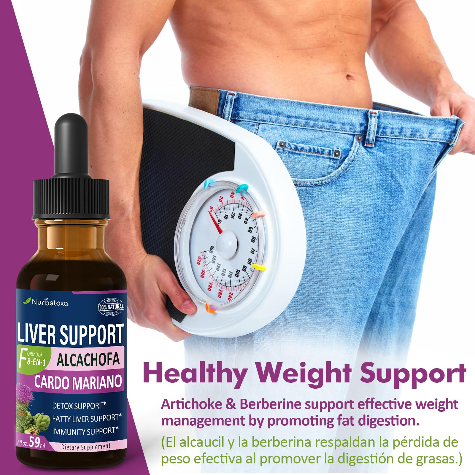 Milk Thistle & Artichoke Extract Liver Support Drops - 2 oz — Amazon image 3