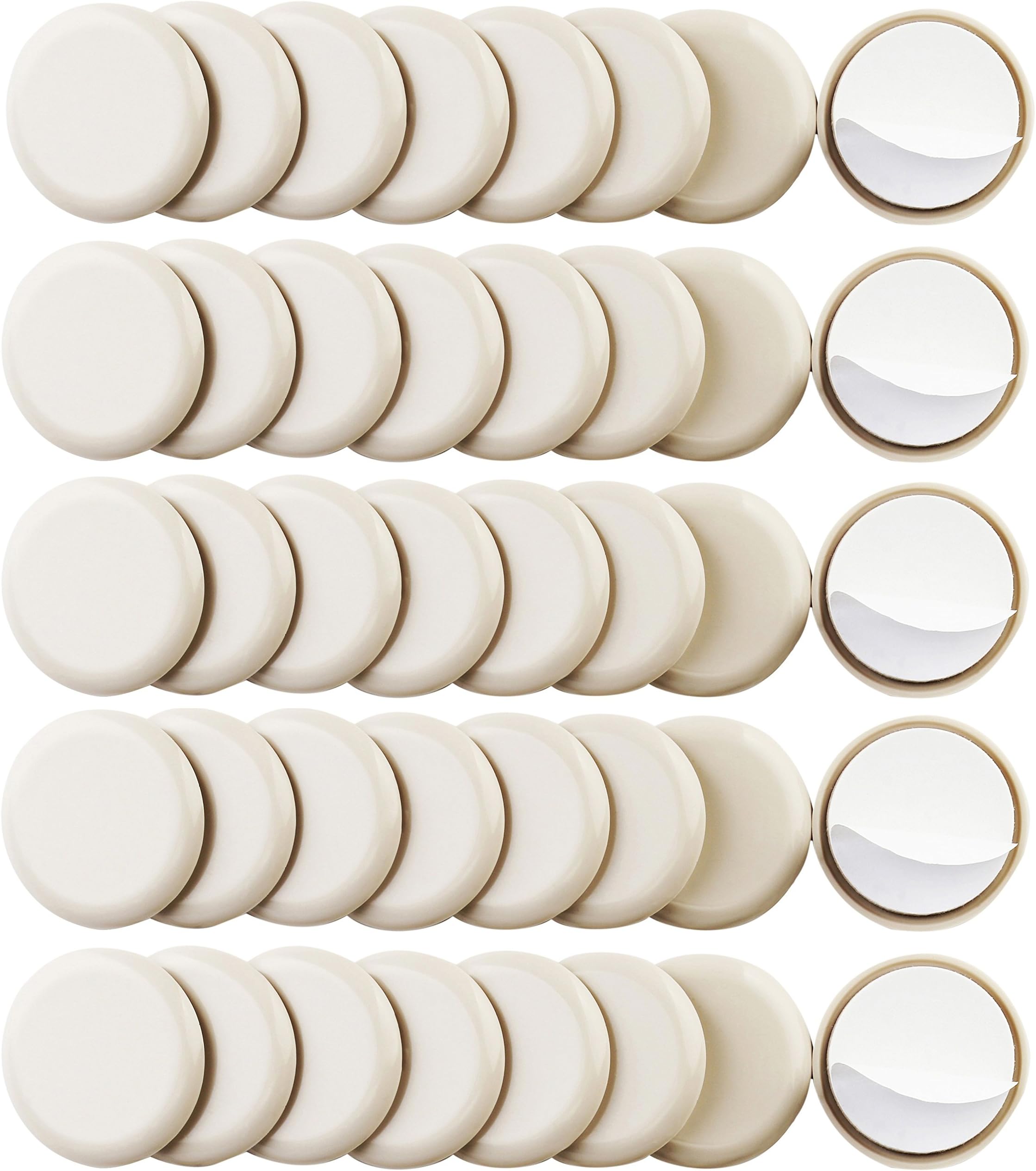 40PCS 1-3/4" Self Stick Carpet Sliders Self Adhesive Furniture Moving Slider for Carpet Slider,Self-Adhesive Furniture Slider,Moving Pads Moving Carpet Sliders,Furniture Mover Glides Furniture Glider