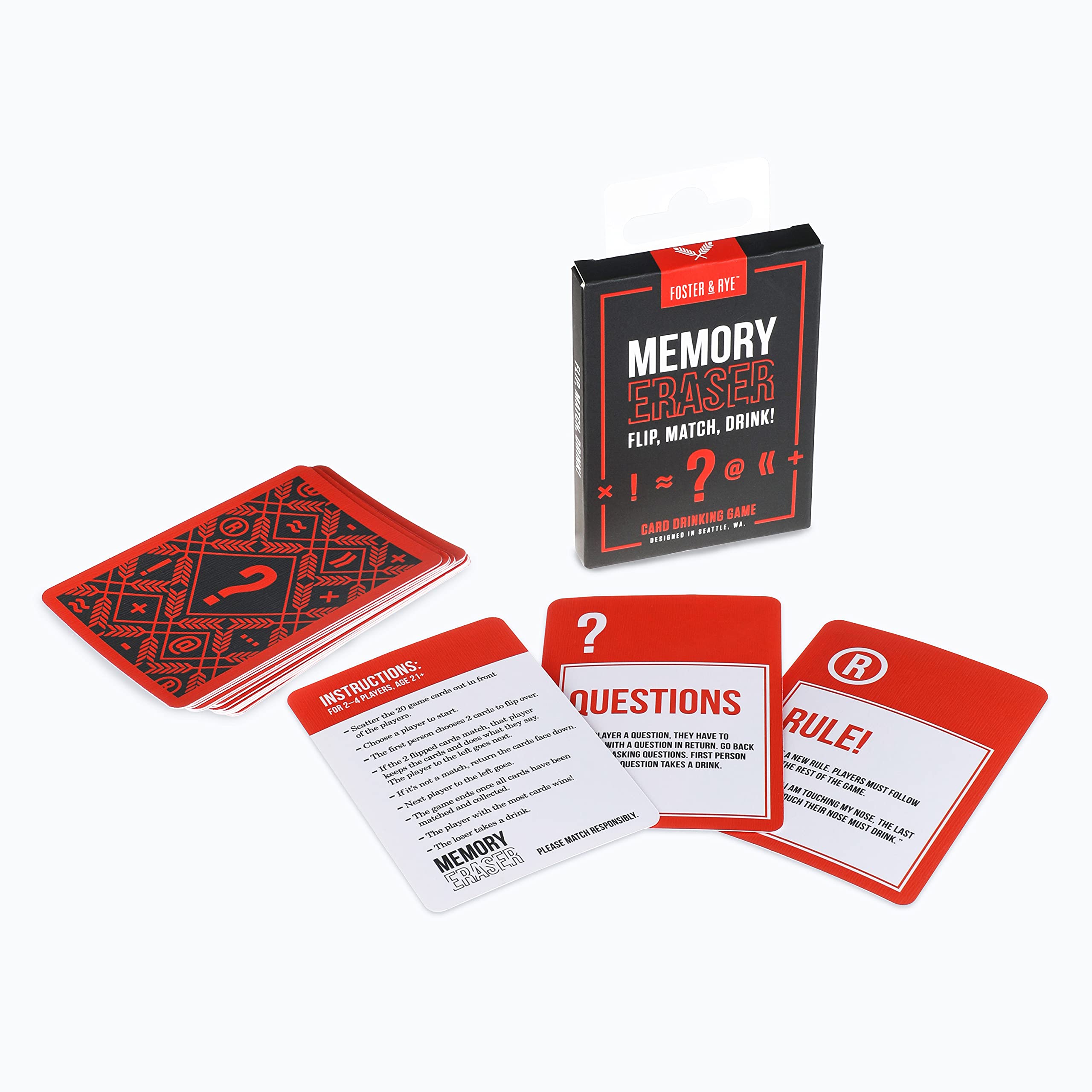 Amazon.com: Foster & Rye Memory Eraser Beer Games, Multicolor: Home &  Kitchen