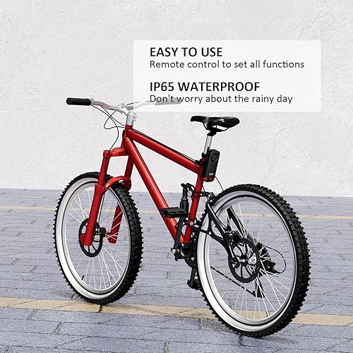 Miniatura 4 de Alarma antirrobo 120db para bicicleta motocicleta Ebikes Scooter eléctrico Bicicleta Alarmas con sensor de movimiento del coche con control remoto