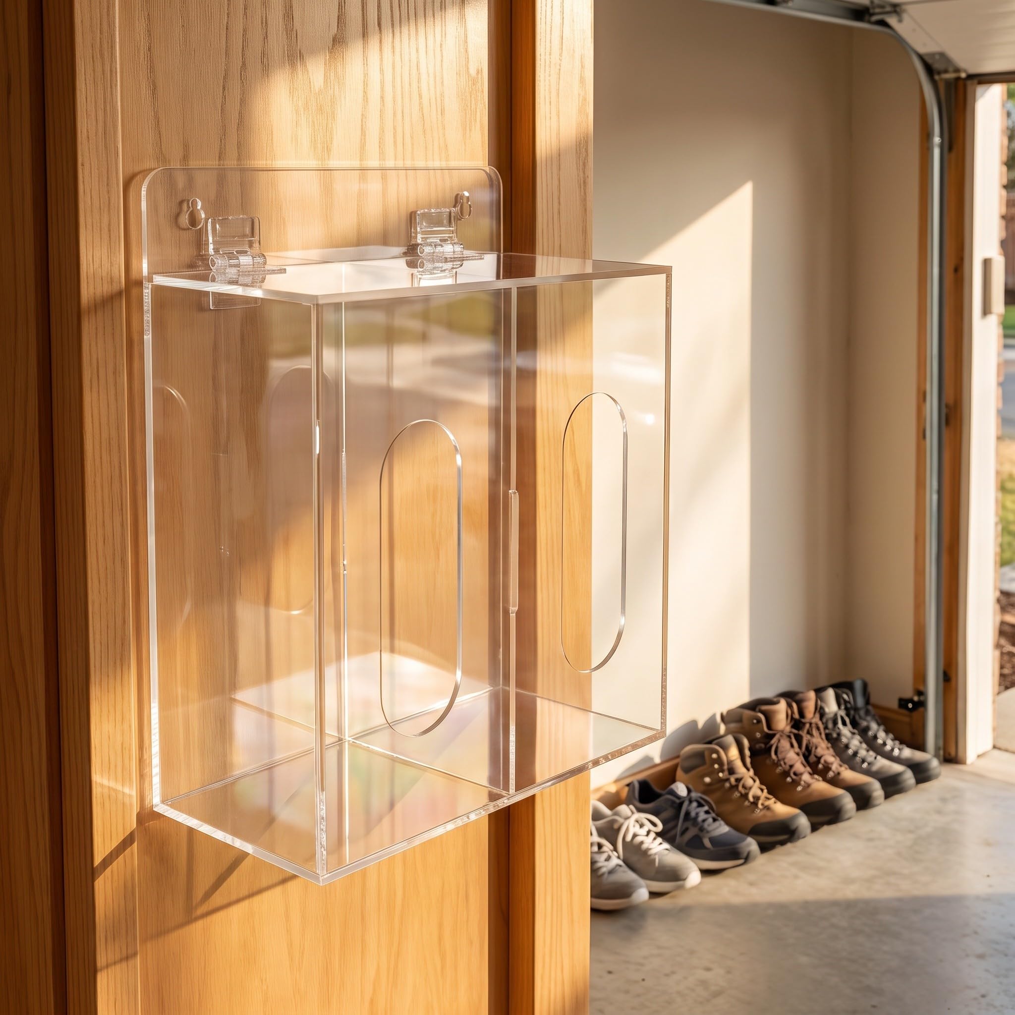 OUNONA Lot de 2 porte-chaussures en plastique transparent, boîte