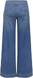 ONLY Womens Female Jeans Mit Weitem Bein Hohe Taille Beinschnitt Onlmadison Hw Button Wide DNM Gen769Noos, Medium Blue (Medium Blue Denim), 30W / 32L UK - 4