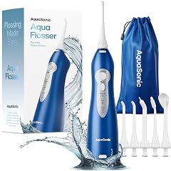 AquaSonic Water Flosser - Cordless Rechargeable Water Flossers for Teeth Cleaning - Waterproof Aqua Flosser Portable Oral Irrigator