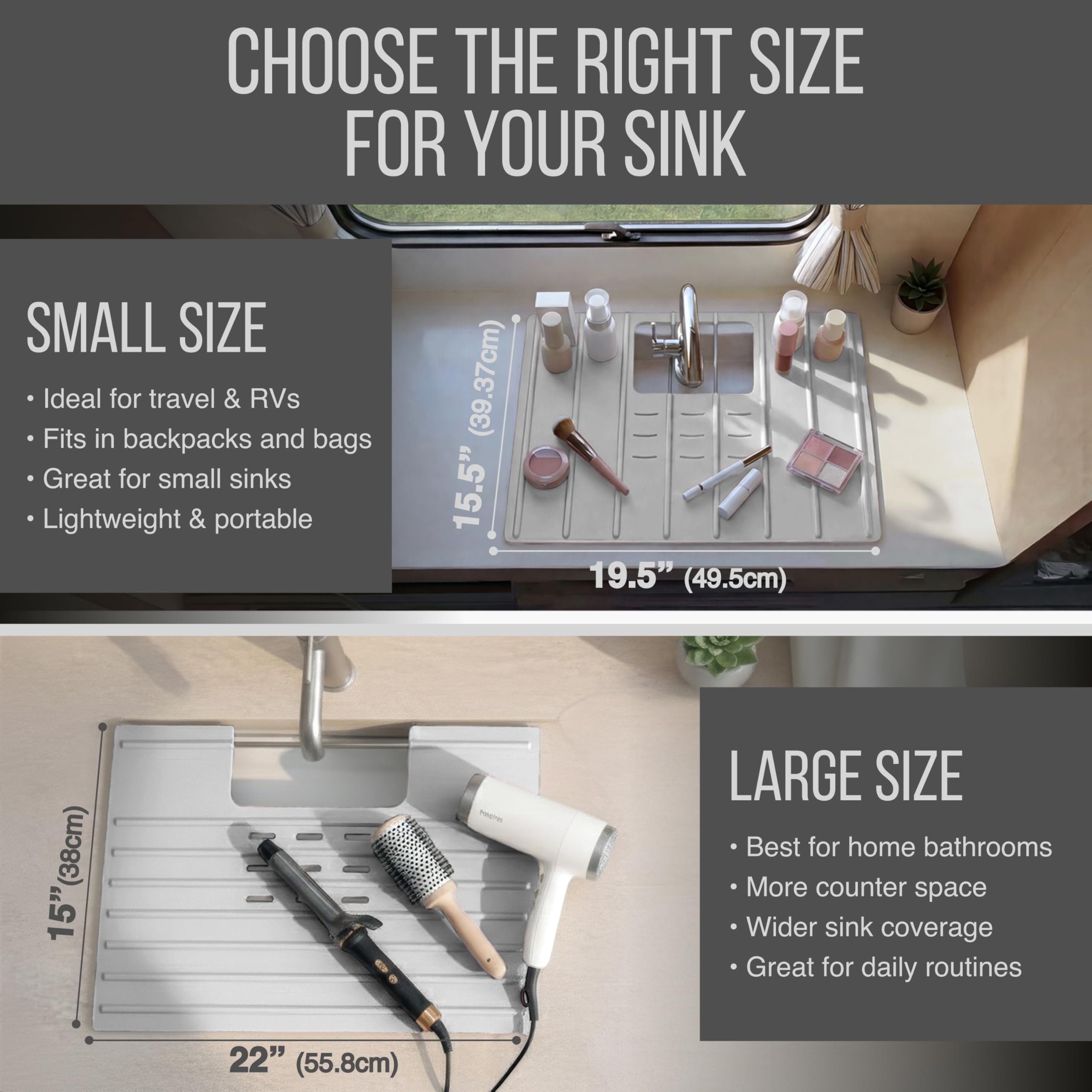 Amazon.com: Maplefield Bathroom Sink Cover for Counter Space, Heat