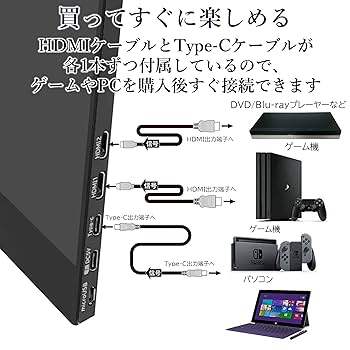 15.6インチ モバイルモニター【ケーブル付属】 Amazon.co.jp: Ingnok モバイルモニター 15.6インチ モバイル