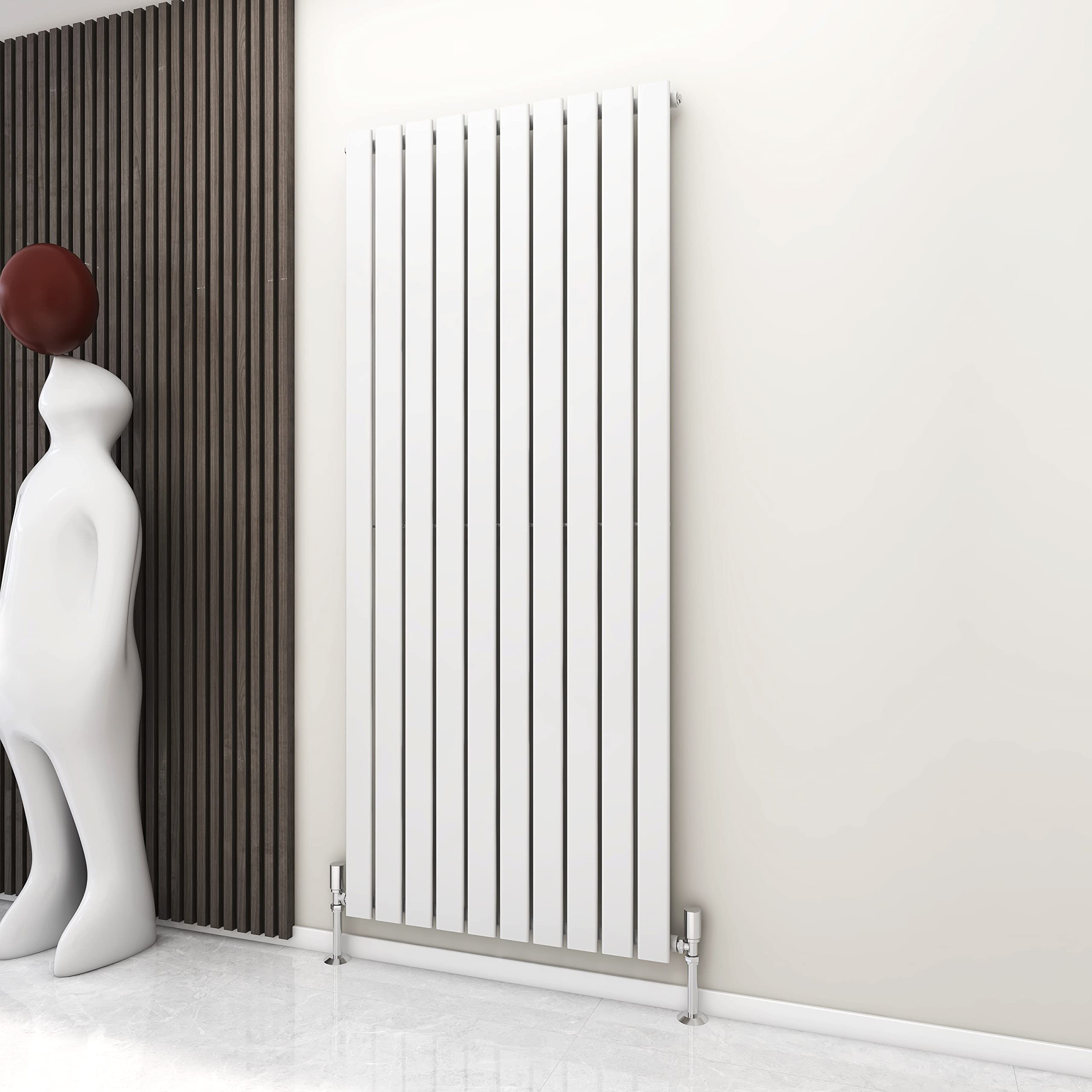 MCC White Double Flat Panel Vertical Column Radiator 1800 x 680mm