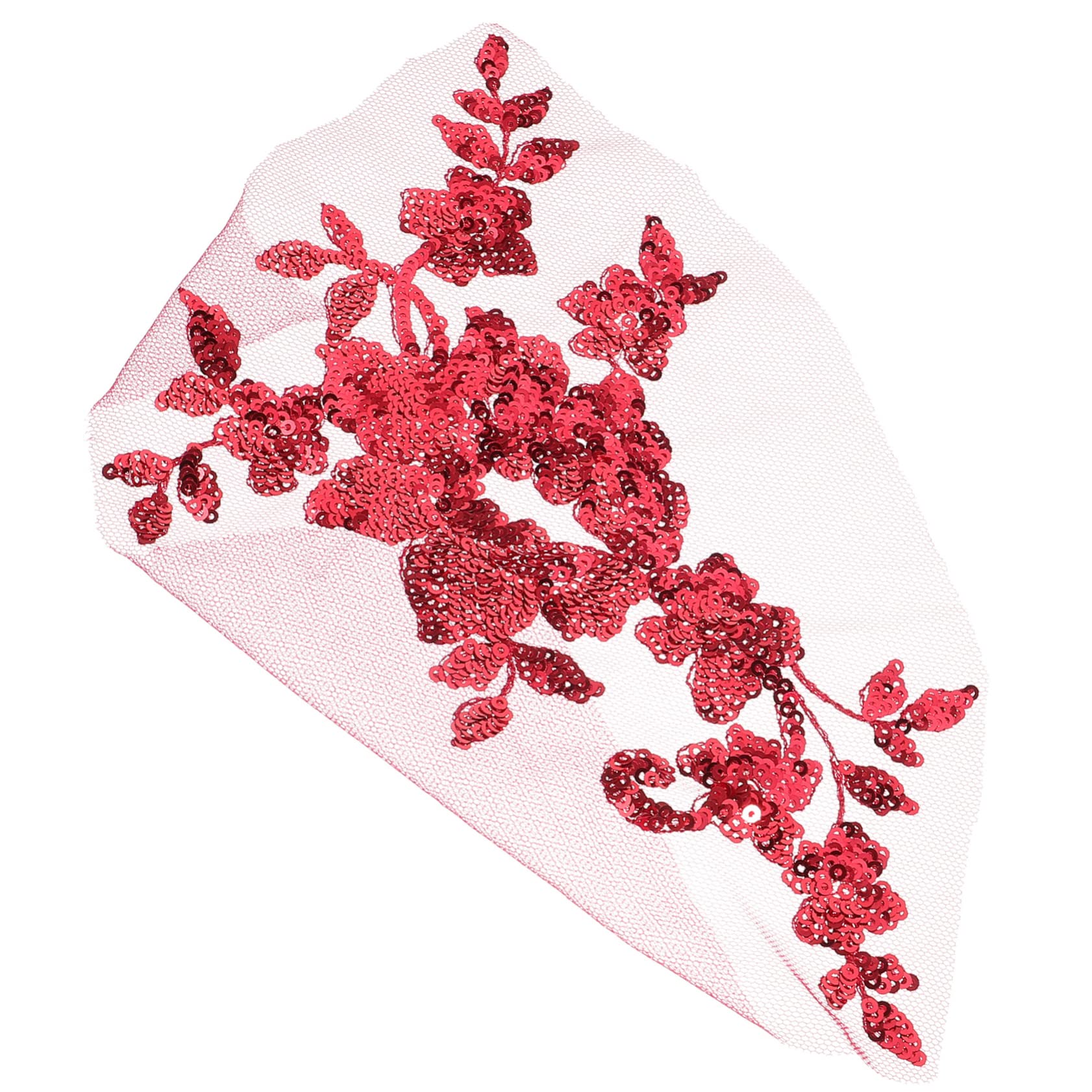 Aplicaciones para ropa, Parches bordados de tela flores, apliques florales encaje con parche hierro 2 piezas