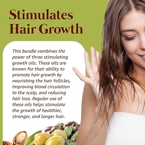 Miniatura 3 de Aceite de argán de árbol de té y aceite de ricino negro jamaicano para el crecimiento del cabello, Ultimate Originals hidrata el cabello brilla el