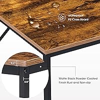 Vista 8 de ivinta Escritorio para computadora, escritorio industrial para oficina en casa con marco de metal, estación de trabajo de 40 pulgadas para espacios