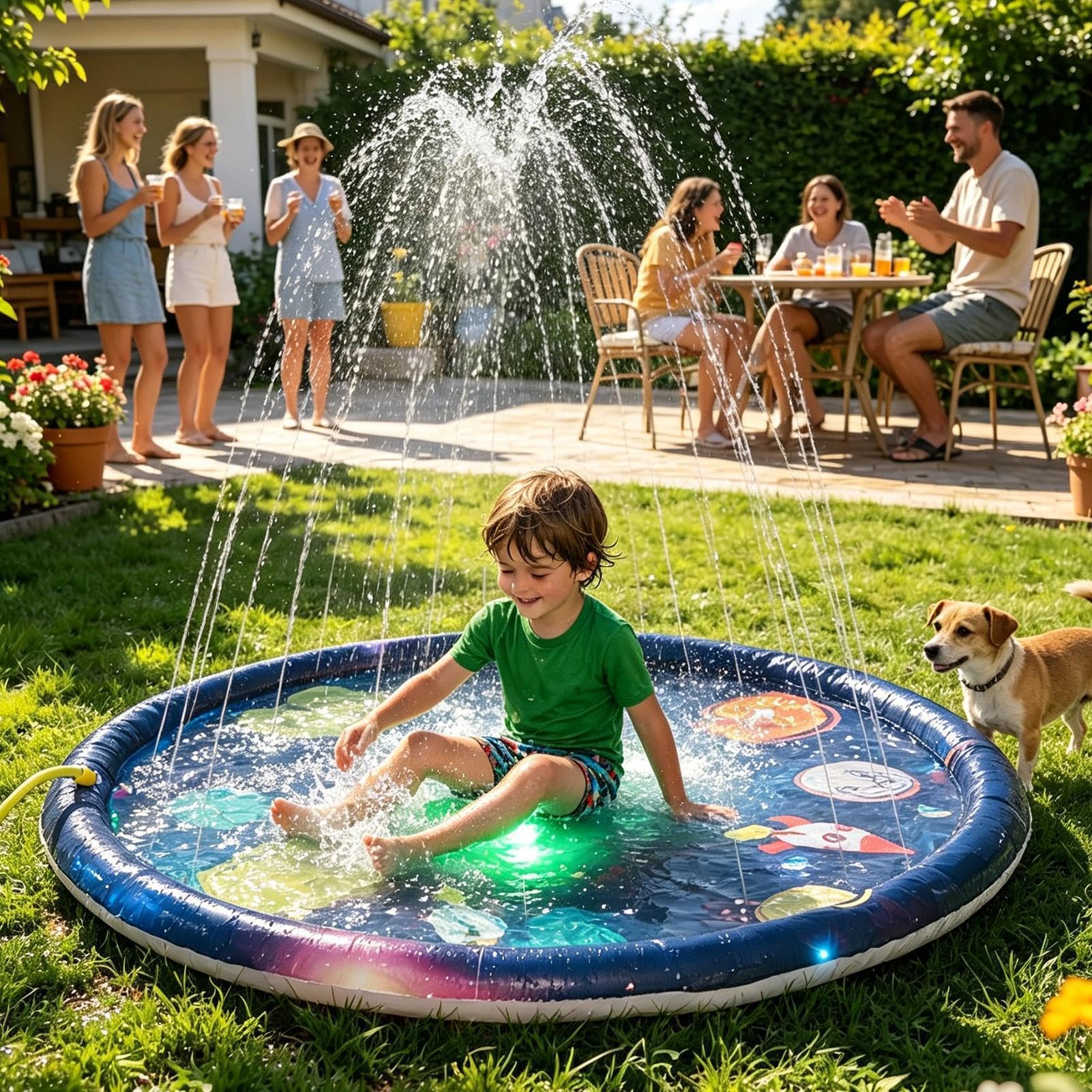 Kinder-Sprinkler Fuer Den Garten Pool Spritzmatte | Wasser-Sprinkler Spielzeug für Kinder, und Mädchen ab 3 Jahren im Pool, Park, am , im Garten, Hinterhof auf dem Rasen,