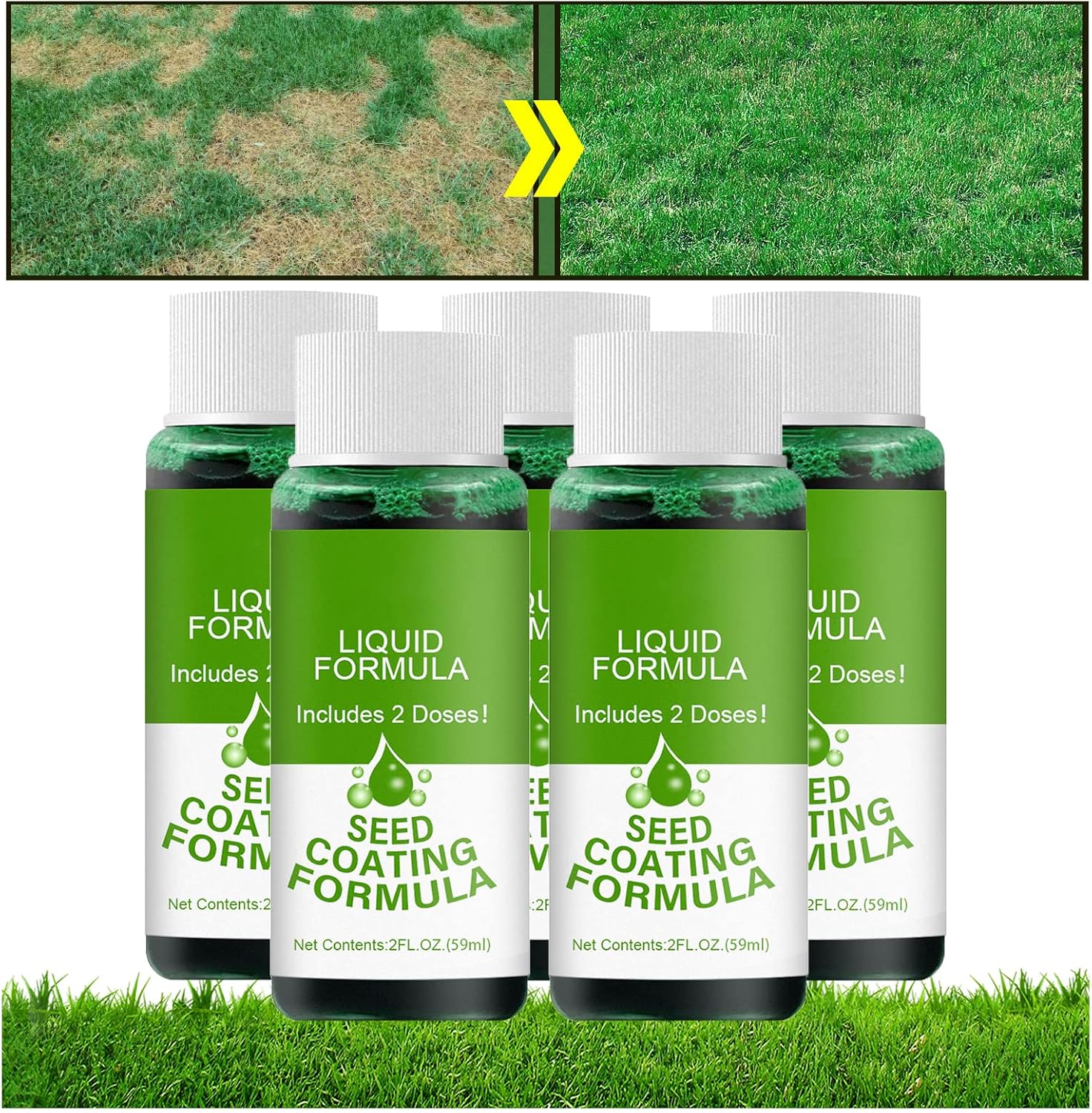 XIRUJNFD Liquid Grass Seed Spray for Lawn, Green Grass Lawn