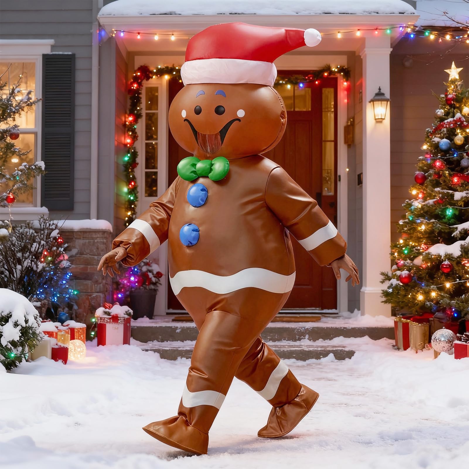 Antsparty Santa Claus Inflatable Costume, Christmas Blow up Costume, Funny Christmas Inflatable Santa Claus Fancy Dress Adult - Image 4