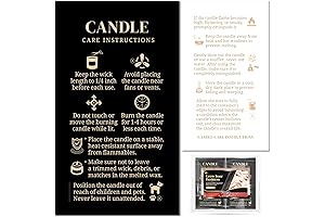 100 pcs Premium Handmade Candle Instruction Cards for Soy Bees Wax Melts,...