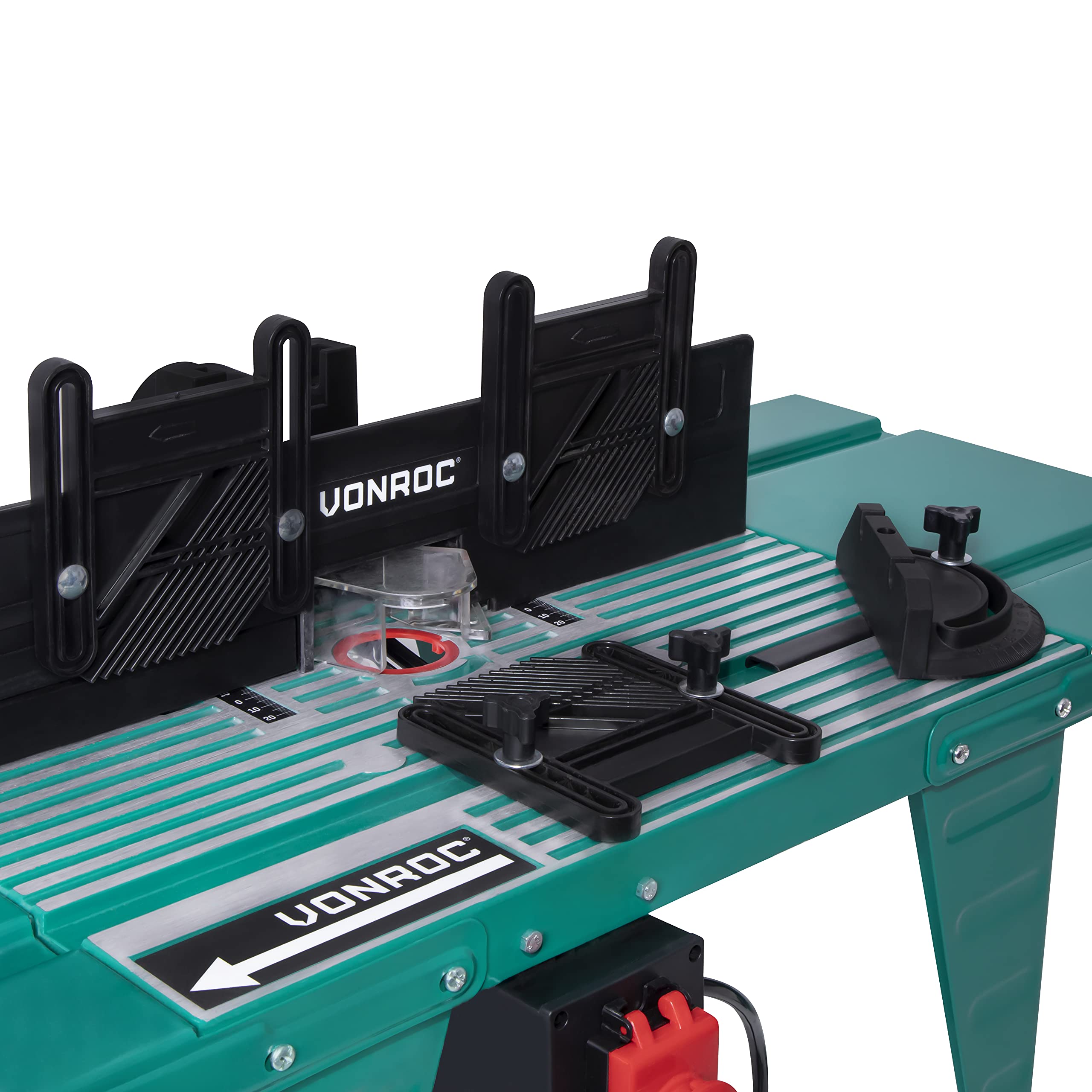 VONROC Table de Fraisage pour Défonceuse Jusqu’à 1800W Plateau Métal 870×335 mm