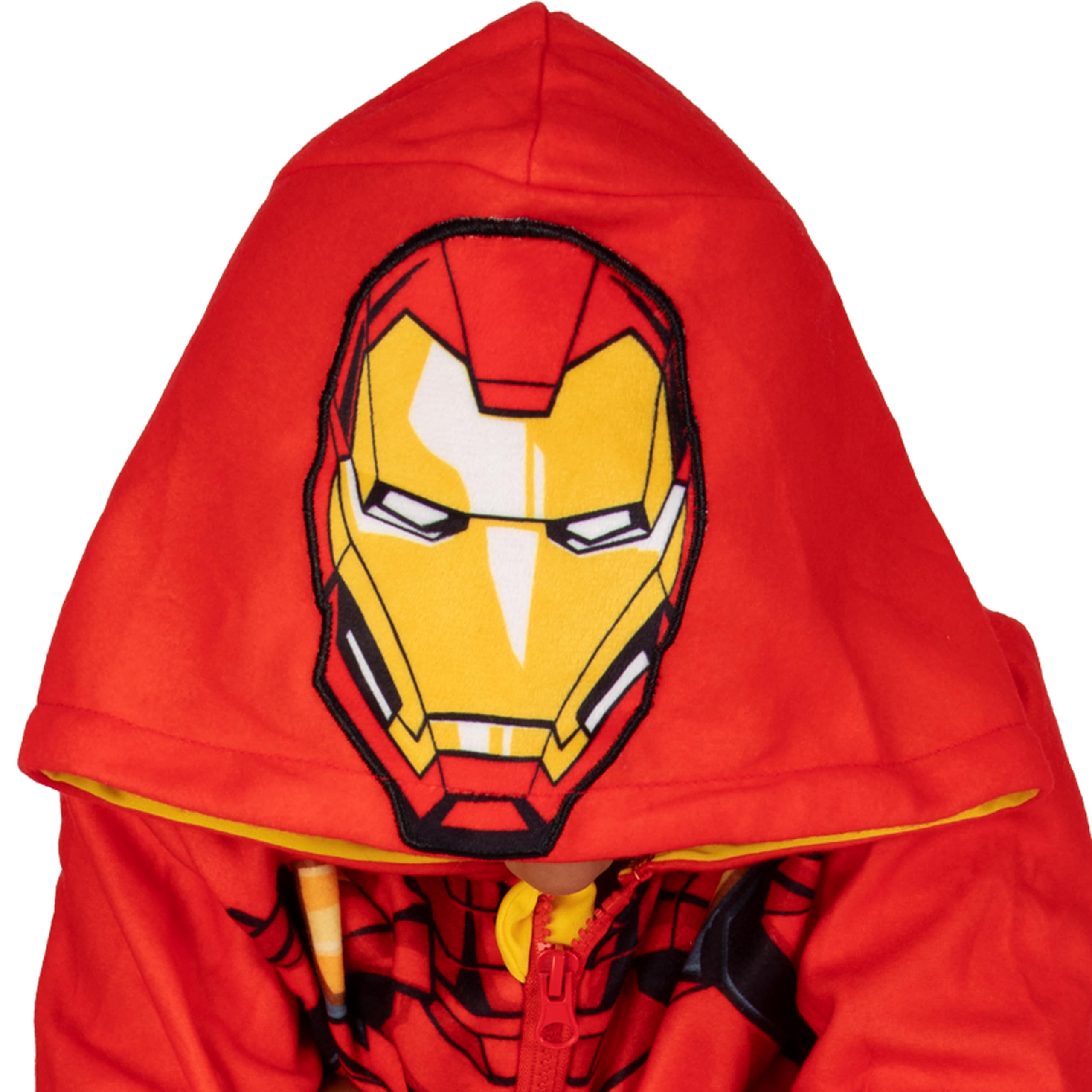 Marvel Grenouillère Iron Man | Surpyjama Garçon Avengers | Combinaison Enfant | Surpyjama Polaire