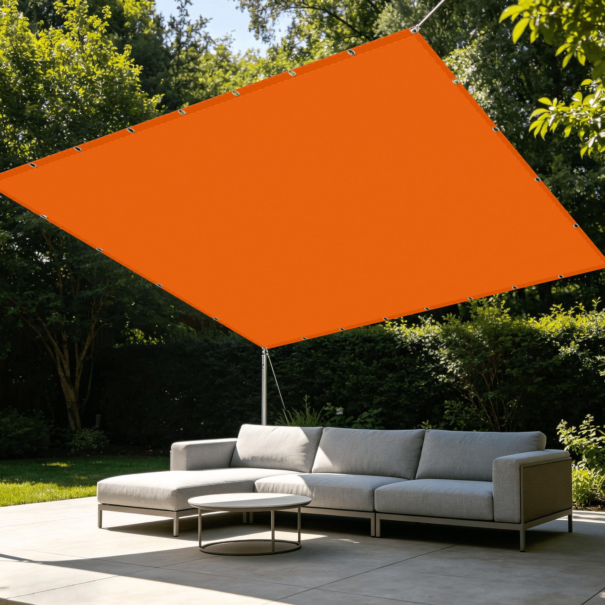 Voile d'ombrage pour jardin et terrasse 200x500 cm orange pour embellir la piscine