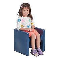 Vista 140 de ECR4Kids Tri-Me 3 en 1 silla cubo, muebles para niños, color azul polvo
