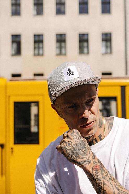 Nebelkind Snapback-Cap Men Women Berlin Grey, OneSize, Base-Cap, Size Adjustable, Unisex, Trendy, Streetwear Style, Baseball Cap with Straight Peak, Retro