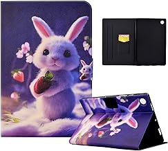 CXTCASE Hülle für Samsung Galaxy Tab A9+/A9 Plus (SM-X210/SM-X215/SM-X216B) 11.0", Schutzhülle Cover Case mit Standfunktion für Samsung Galaxy Tab A9+, Erdbeerkaninchen