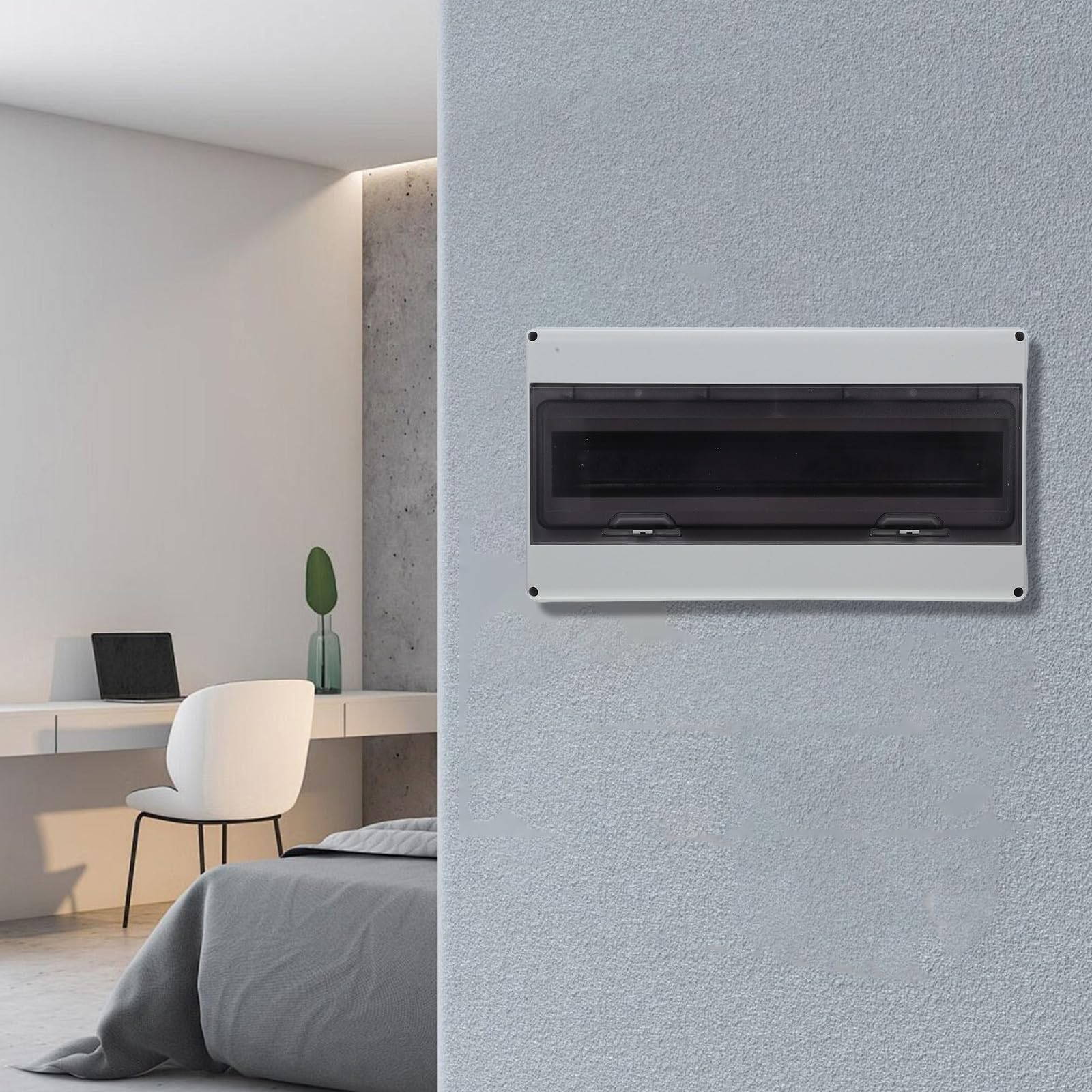 Caja de Distribución Eléctrica Cubierta Transparente de 18 Vías