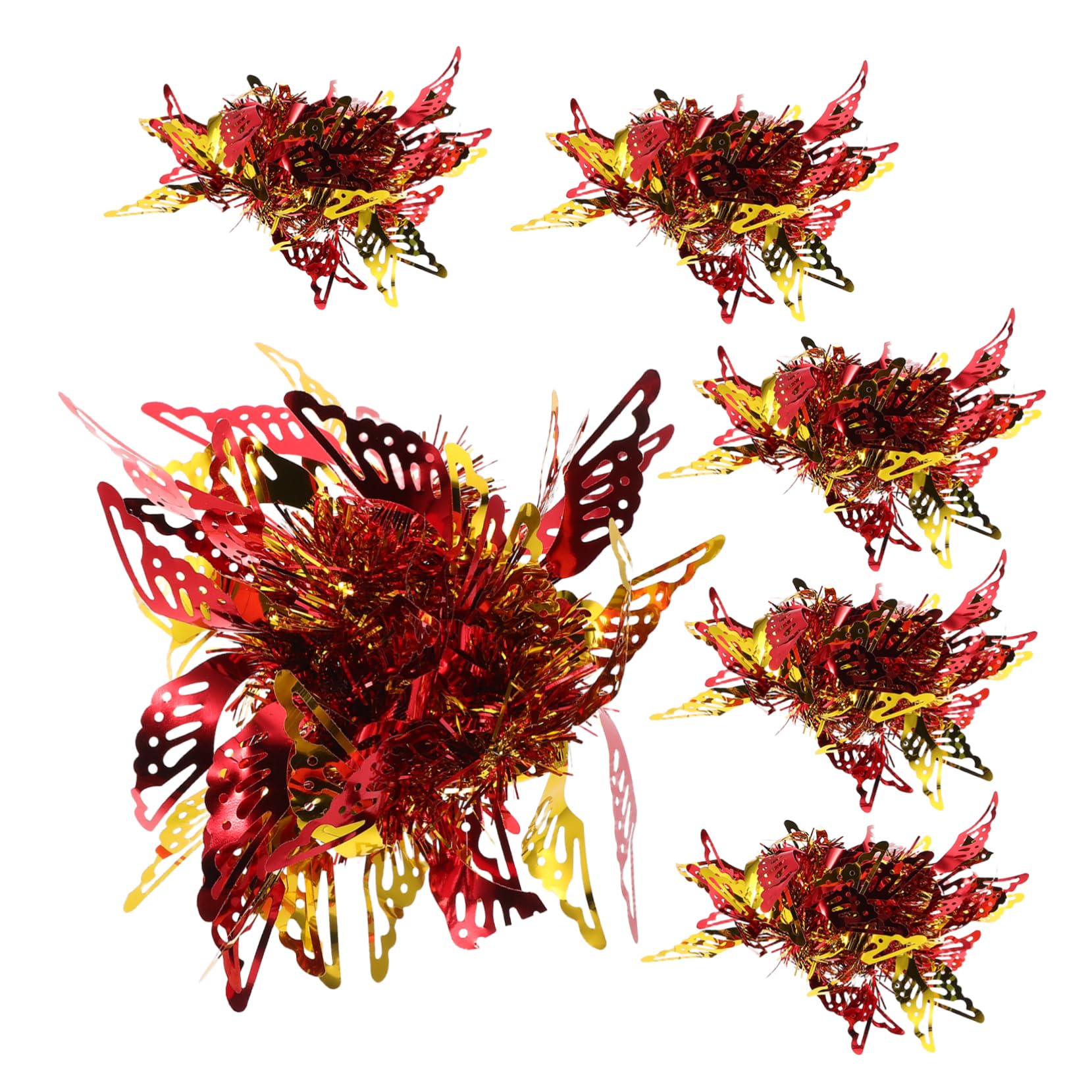 BESPORTBLE 6Pcs Metallic Cheerleading Pom Poms for Hand Flower Wrist Accessories for Dance Classes Sports Events and Performances Boost Coordination and Confidence