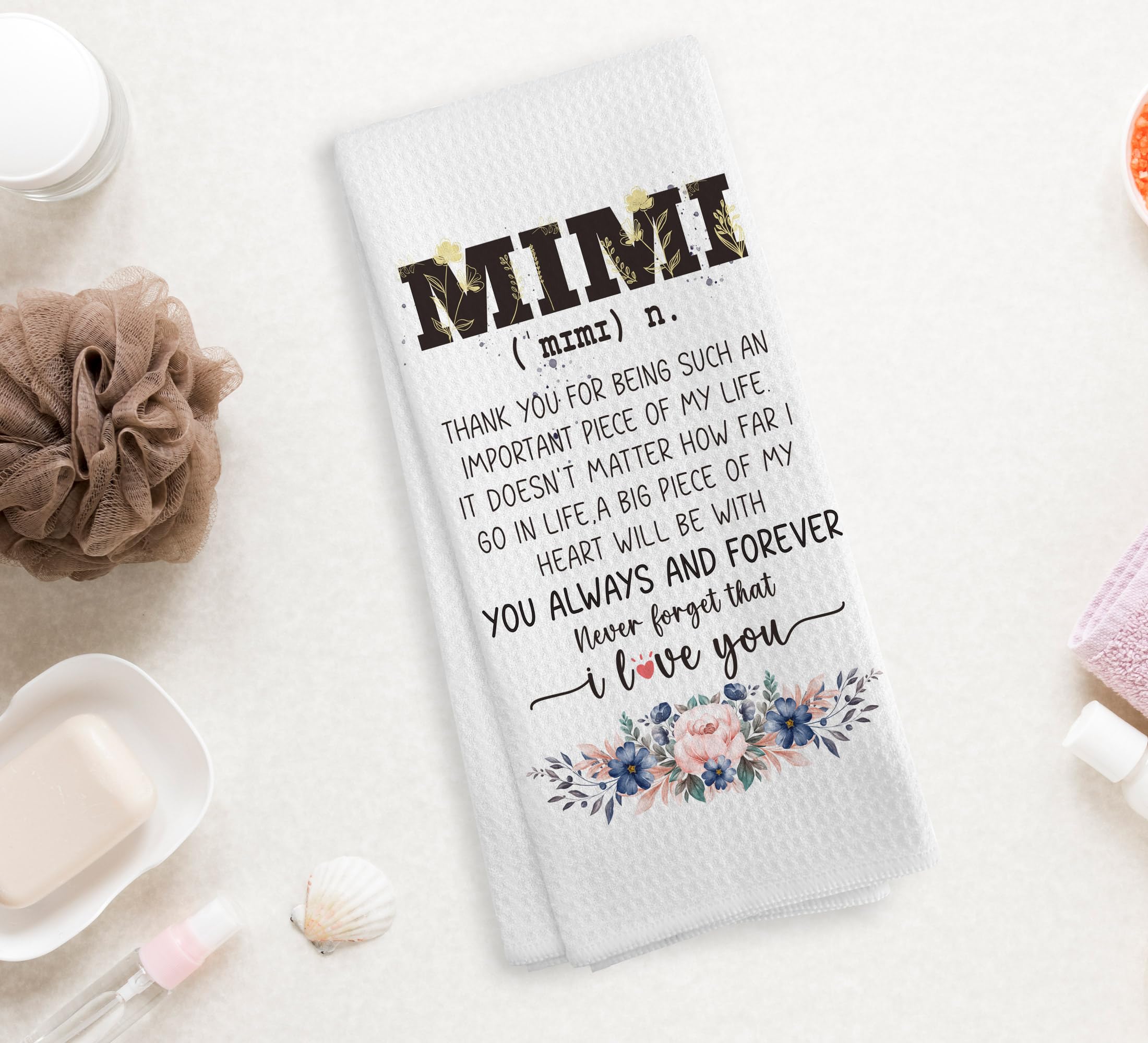 "Mimi" Kitchen Towels - 16x24 Inch Dishcloths, Gifts For Grandma, Mothers Day, Family Presents - View #12