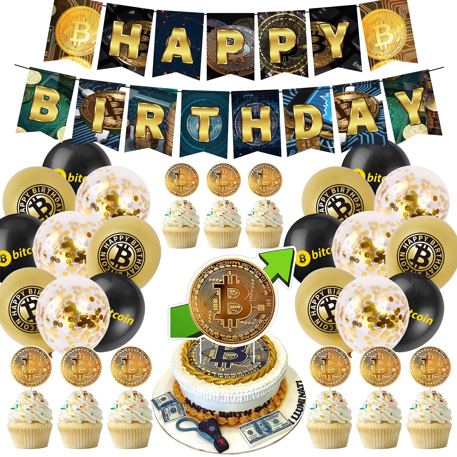 Waist Leash For Large Dogs Bitcoin Balloons Gold Foil - 18 Inch Crypto  Party Decorations For Blockchain Theme Parties Party Balloons