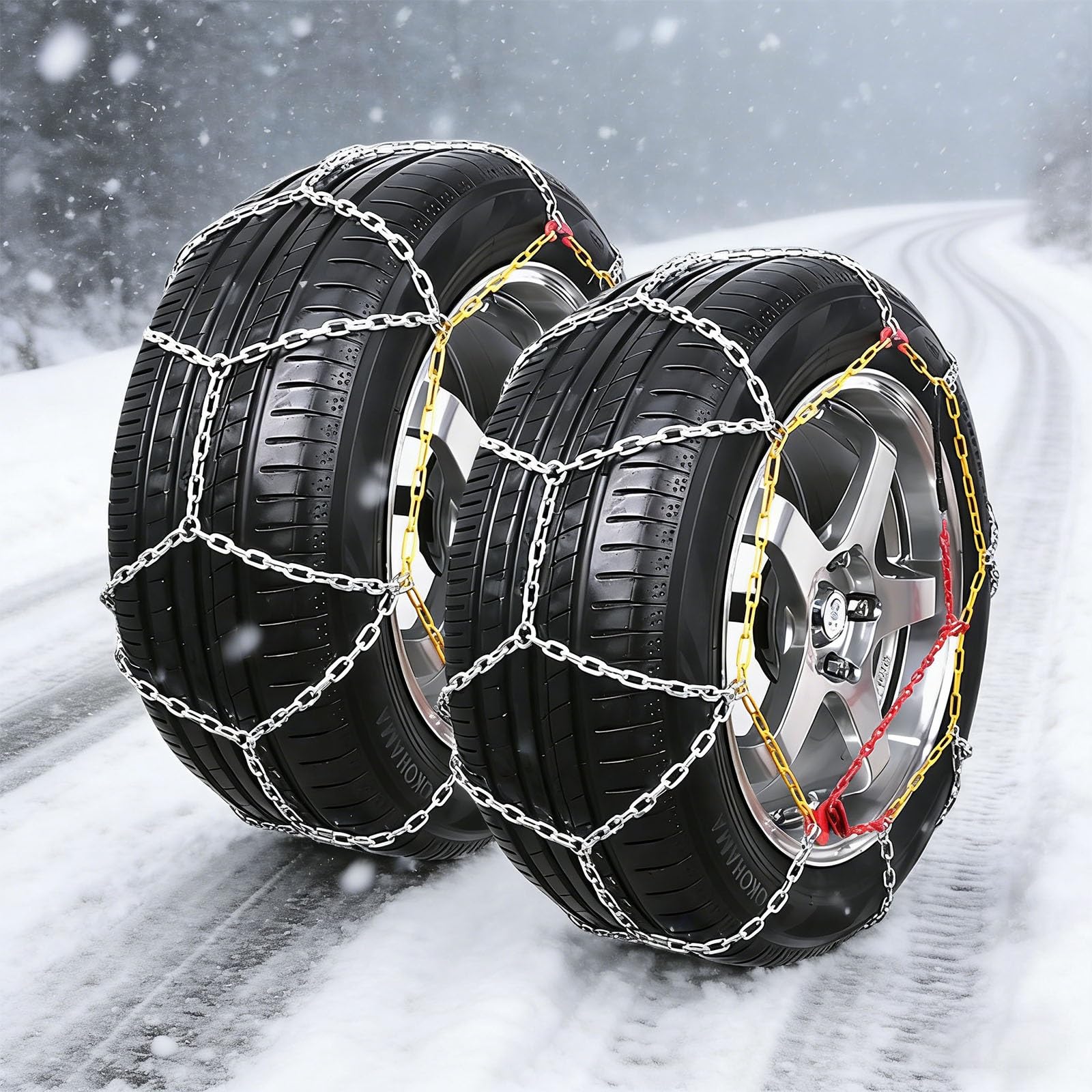 Cadenas De Nieve Para Coche,Cadenas Universales Para Nieve,Cadenas Para Ruedas De Coche,Dispositivo De TraccióN De Emergencia Antideslizante For Invierno(KN-20)