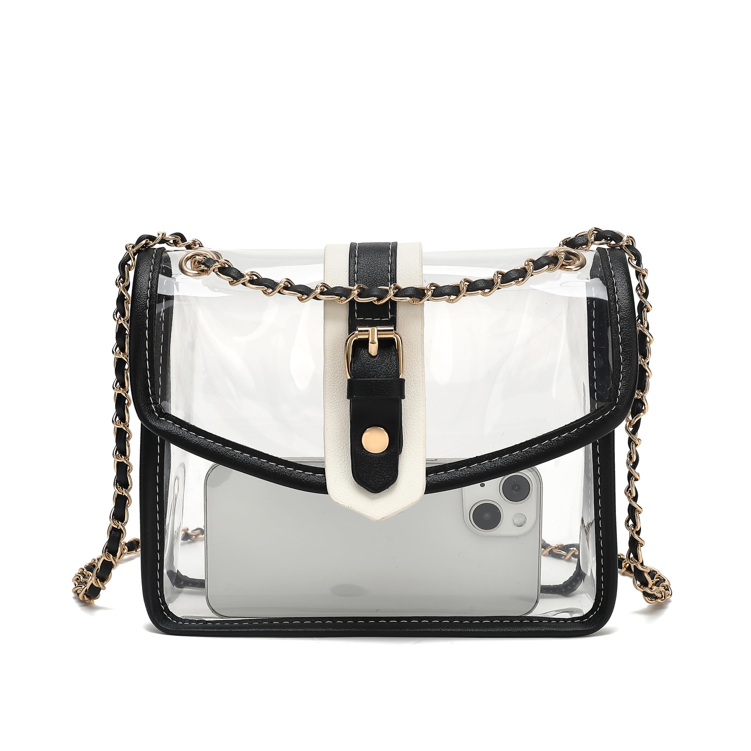 NEOREAL Direct 2 in 1 Clear Purse for Concert Sport, Stadium Approved Clear Crossbody Bag Handbag for Women