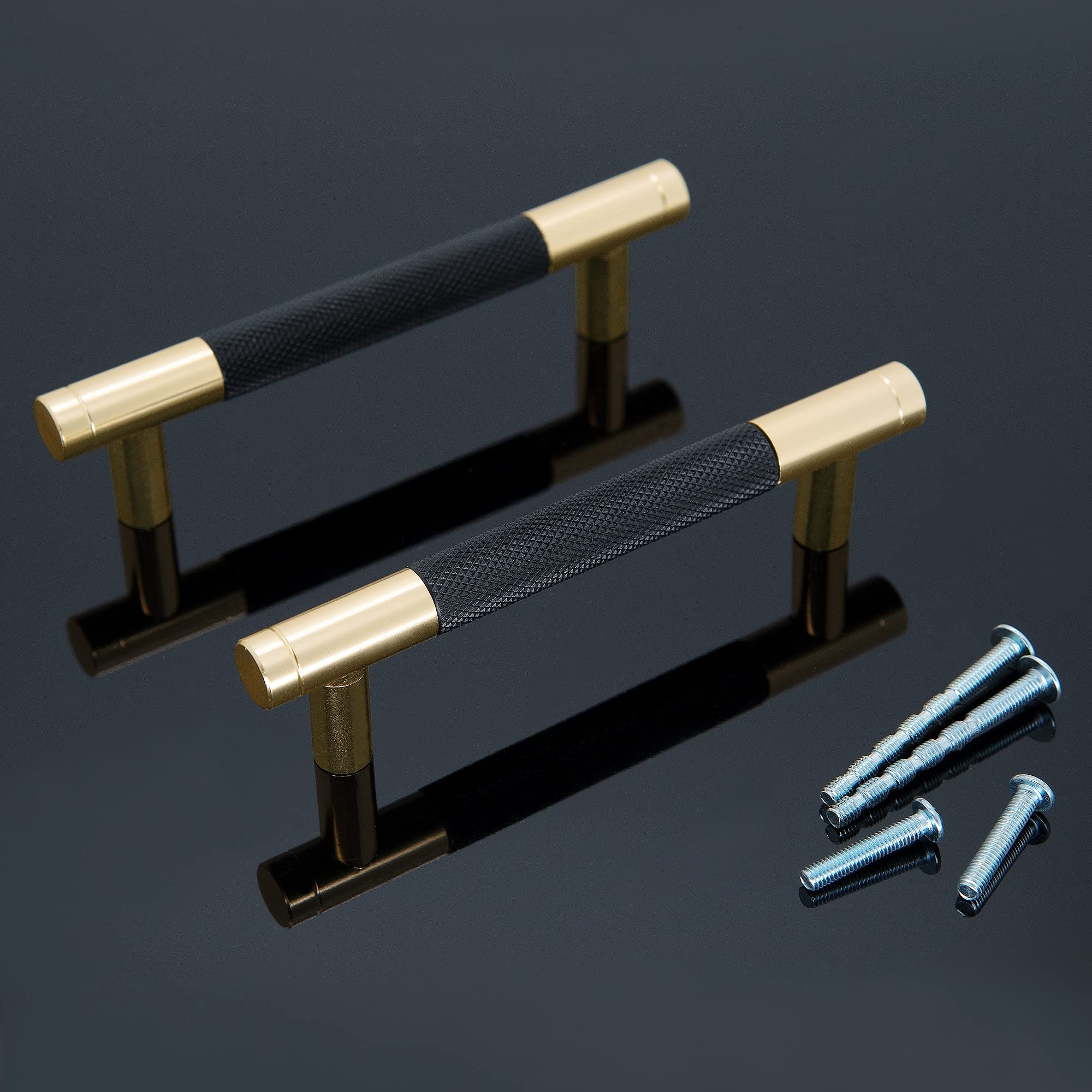 Zernmiarder Knurled Cabinet Pulls 2 Pack, 5 Inch Long Cabinet Handles Metal Door Pulls - Image 4