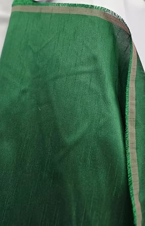 ADFabric, Imitation Raw Silk Shantung Dupioni Fabric, 58" - Sold by The Yard - 100% Poly Dupioni Faux, Color Emerald Green