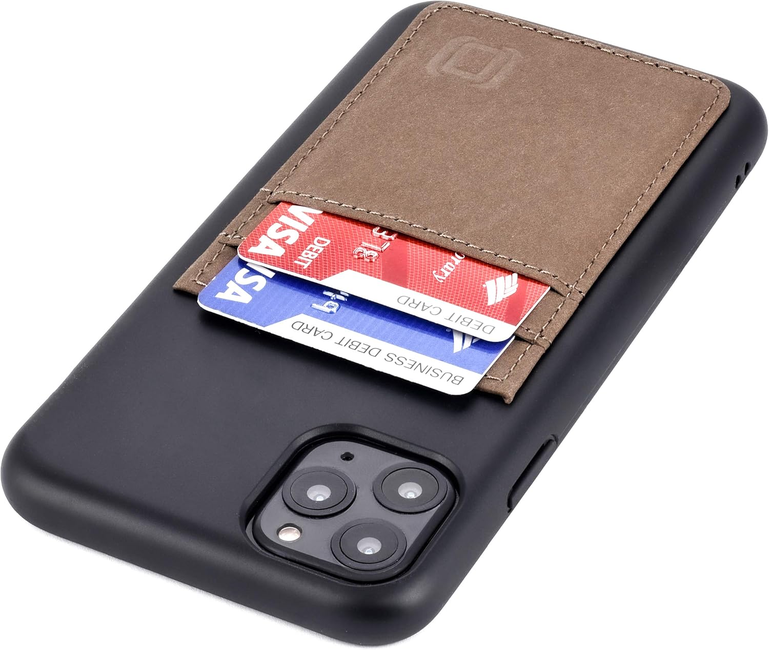 Dockem BIO Wallet Case for iPhone 11 Pro Max: Friendly Materials, Magnetic Mounting & 2 Credit Card Holder Slots (6.5" M2B, Black & Tan)