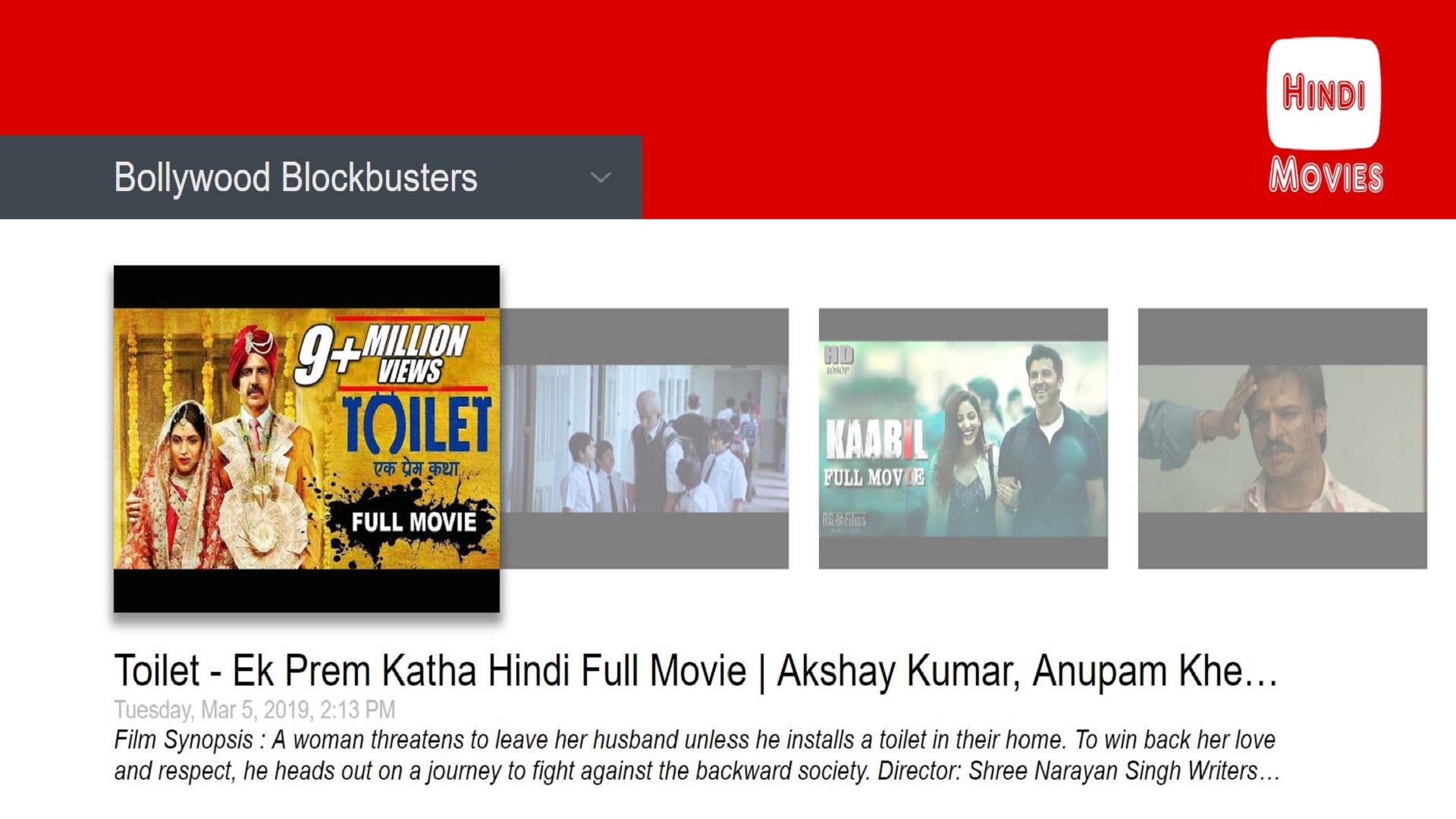 Hindi Movies App on Amazon Appstore