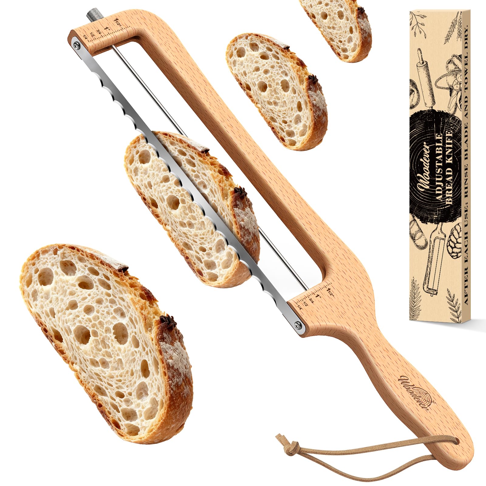Woodever Bread Knife Set - 2 Slicers -10
