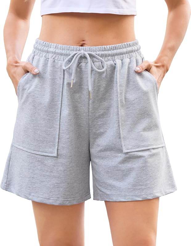 Wikoan Pantaloncini Sportivi da Donna Pantaloni della Tuta Pantaloncini Estivi S-XXL