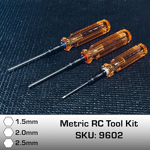 Miniatura 2 de MIP 9602 Juego de destornilladores hexagonales RC de 3 piezas (1.5mm, 2.0mm, 2.5mm)  Llaves Allen hexagonales de precisión para coches RC, drones,